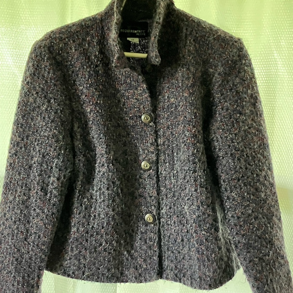 Women's plum purple Tweed Jacket